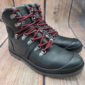 Brand New Palladium Pallabrouse Black Leather Hiker Boots